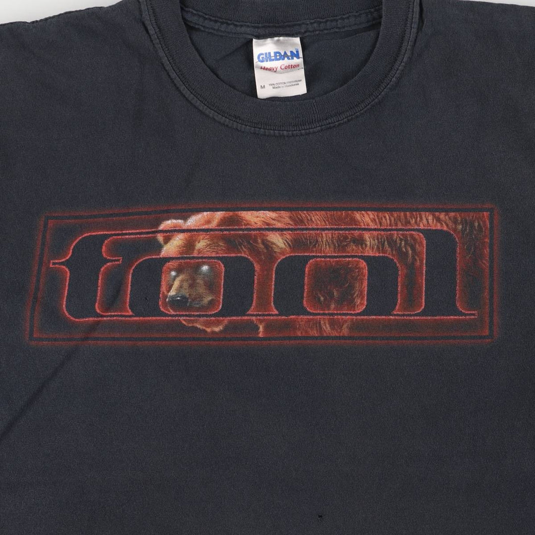 Gildan GILDAN TOOL Band T-shirt, Men's M size cotton black type Vintage Second Hand
