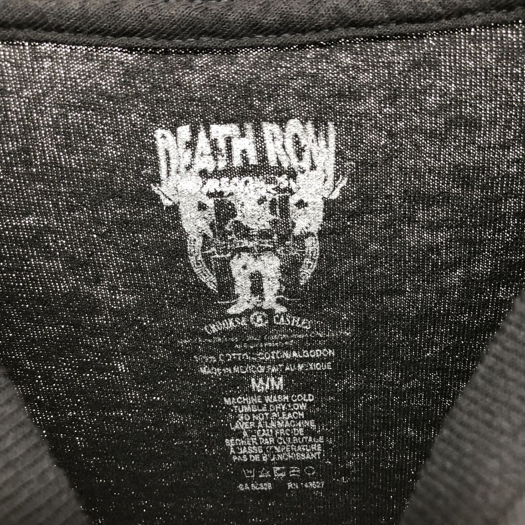 Death Row Records DR.DRE Rap T-shirt Men's M size cotton black type Vintage Second Hand