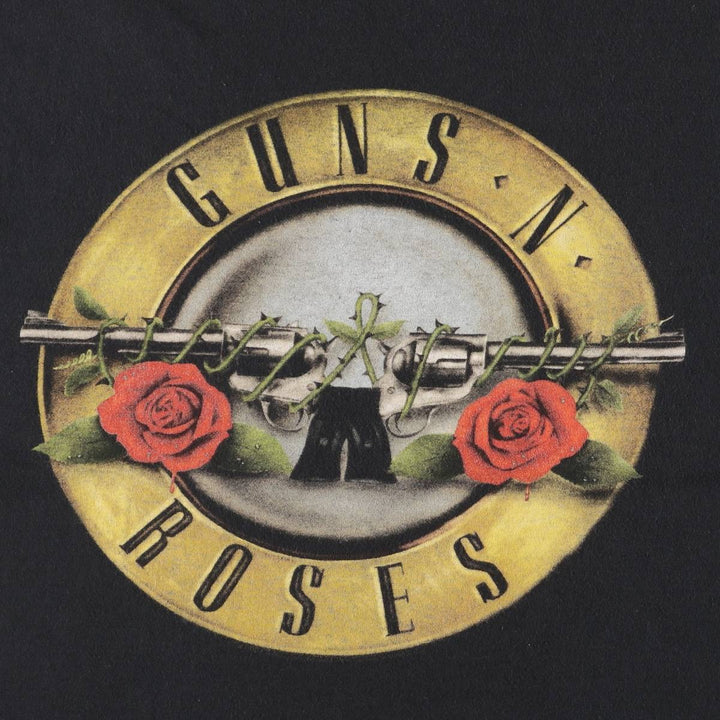 Bay Island BAY ISLAND GUNS N' ROSES Guns N' Roses Floral Band T-Shirt Band Tee Men's L size cotton black type Vintage Second Hand