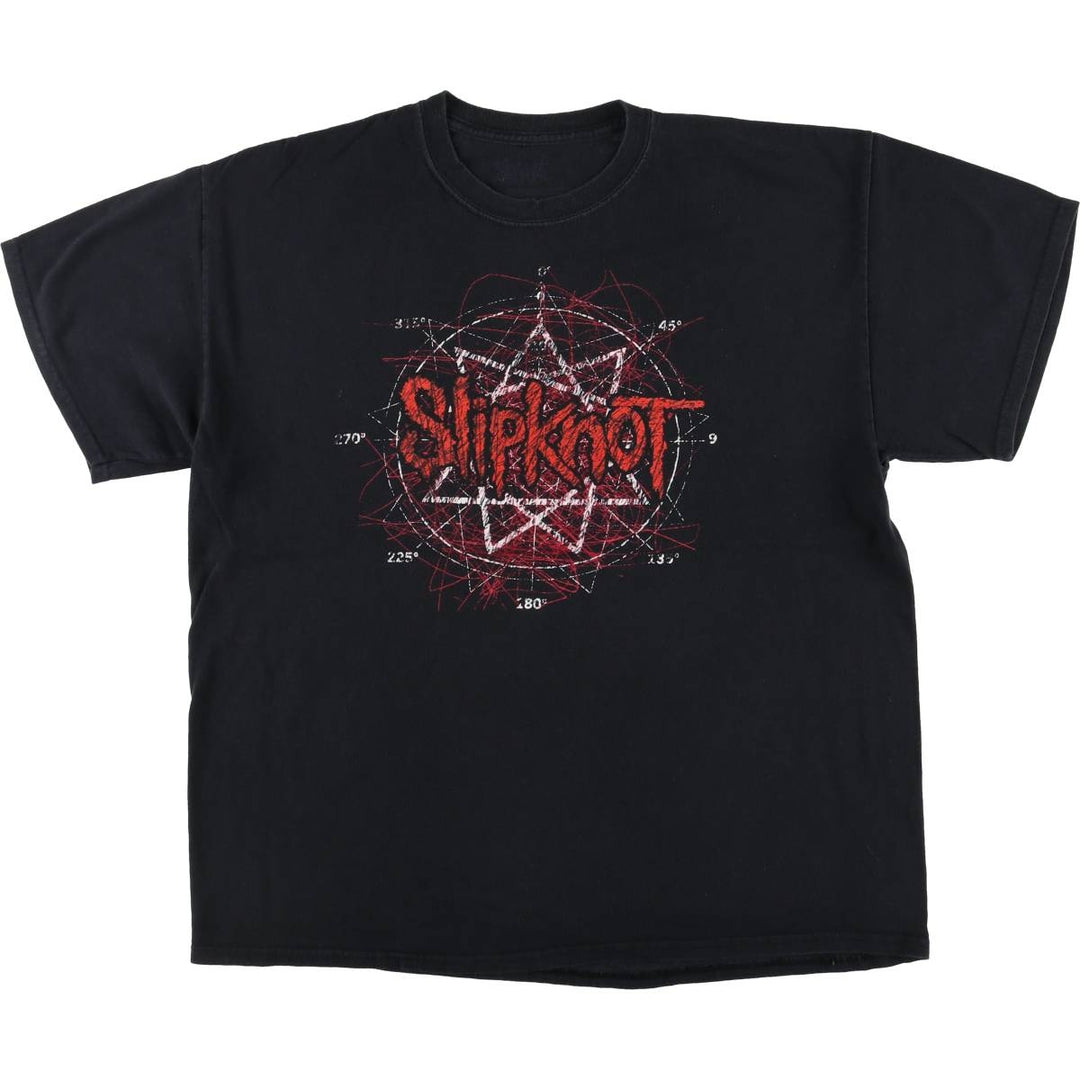 SLIPKNOT Slipknot Band T-shirt Band T Men's XL size cotton black type Vintage Second Hand