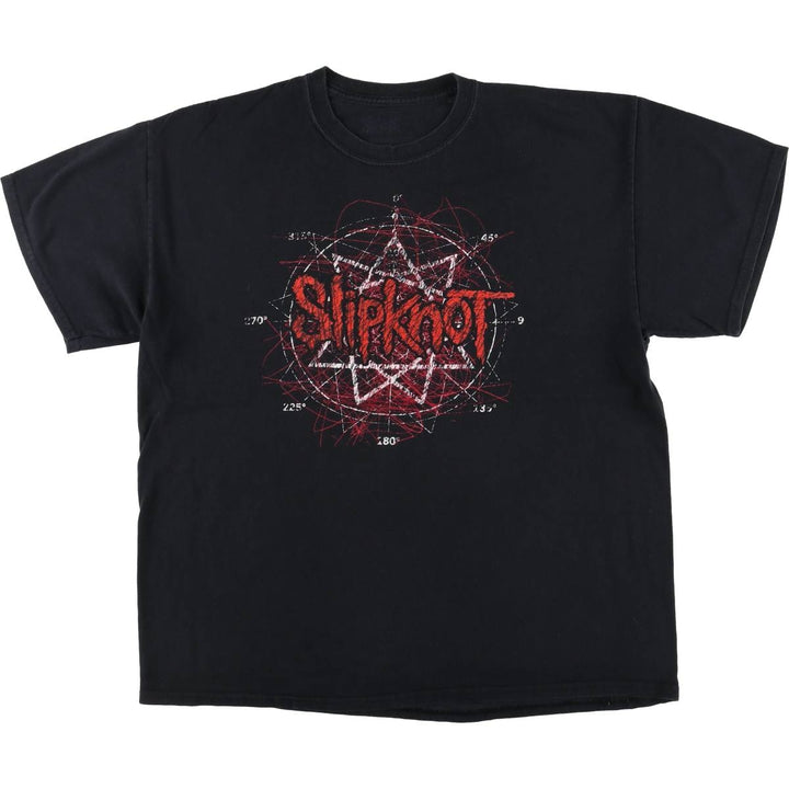 SLIPKNOT Slipknot Band T-shirt Band T Men's XL size cotton black type Vintage Second Hand