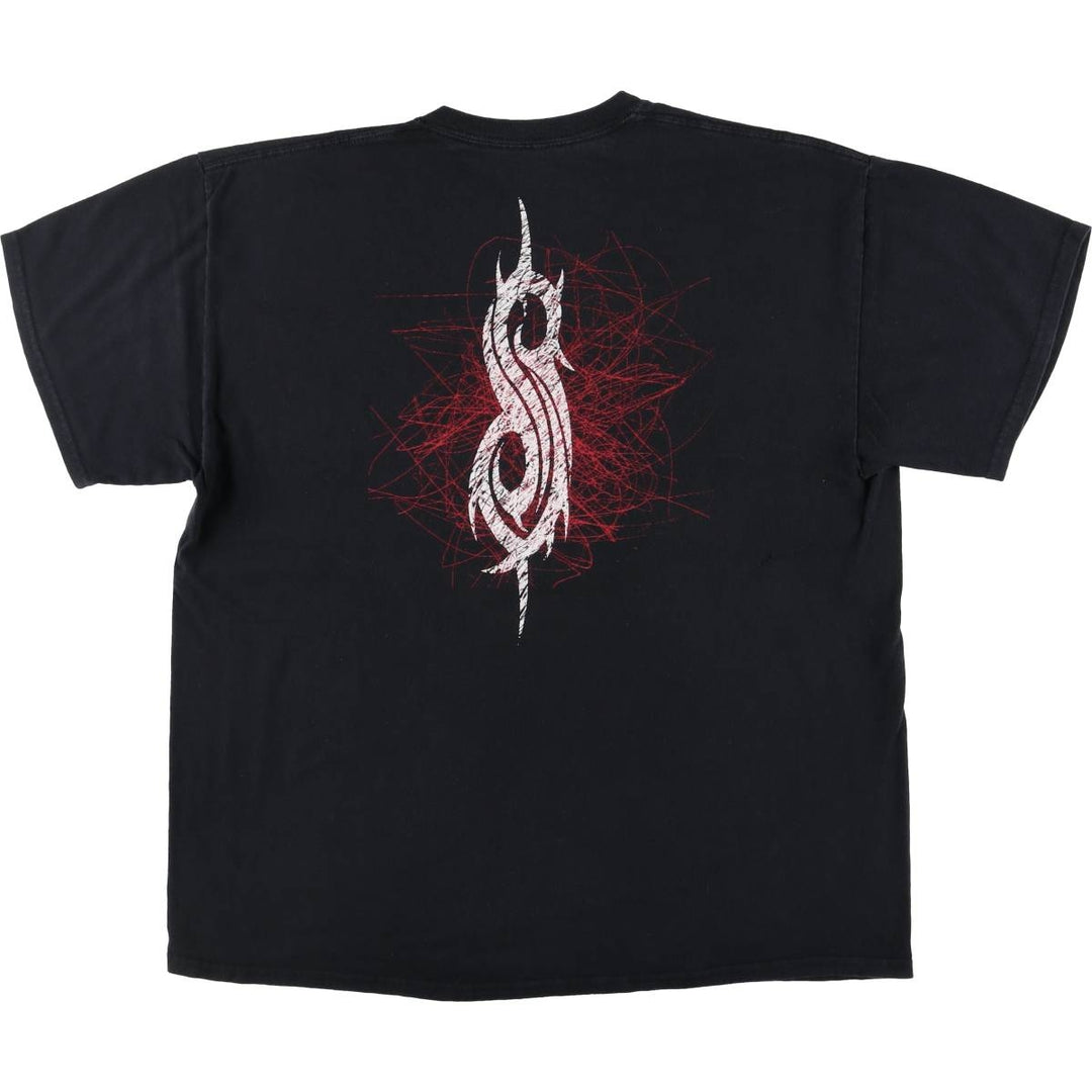 SLIPKNOT Slipknot Band T-shirt Band T Men's XL size cotton black type Vintage Second Hand
