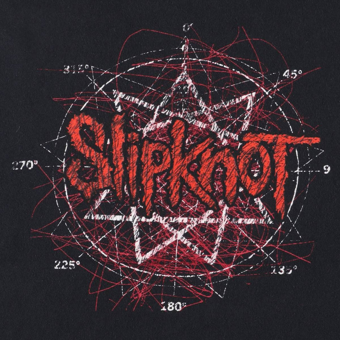 SLIPKNOT Slipknot Band T-shirt Band T Men's XL size cotton black type Vintage Second Hand