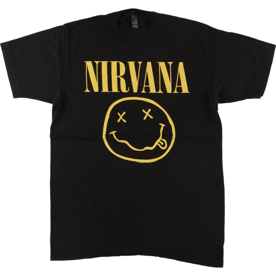 TULTEX NIRVANA Nirvana Band T-shirt, Men's M size cotton black type Vintage Second Hand