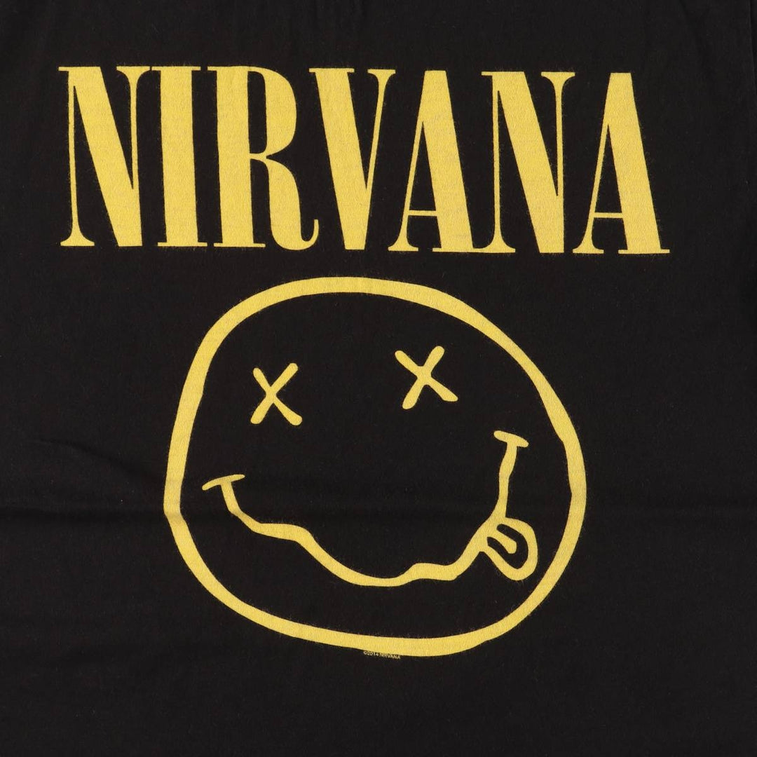 TULTEX NIRVANA Nirvana Band T-shirt, Men's M size cotton black type Vintage Second Hand