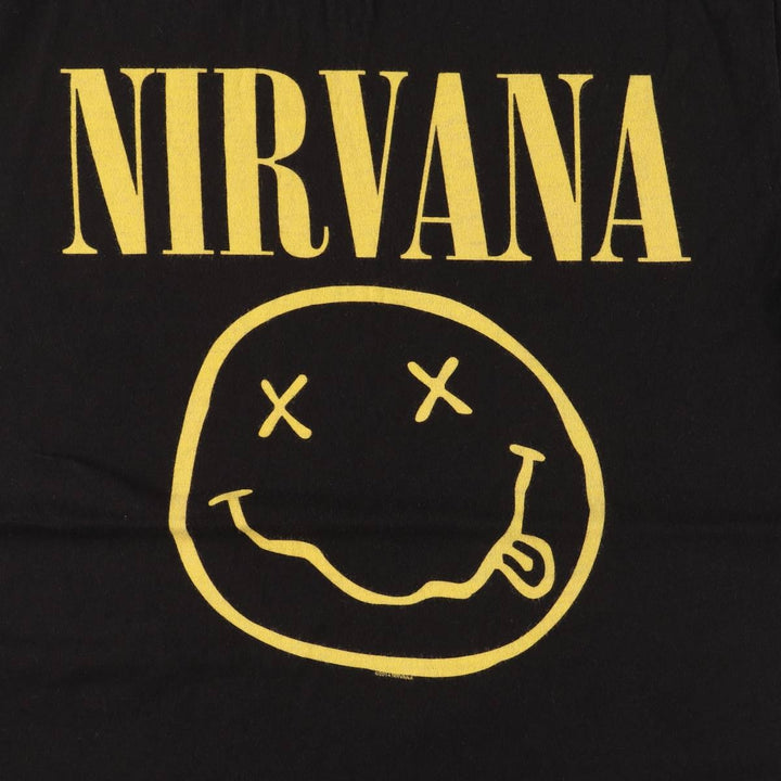 TULTEX NIRVANA Nirvana Band T-shirt, Men's M size cotton black type Vintage Second Hand