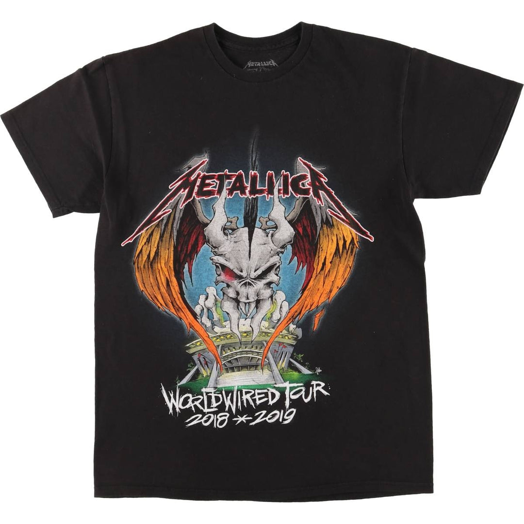 METALLICA Metallica Band T-shirt Band T Men's M size cotton black type Vintage Second Hand