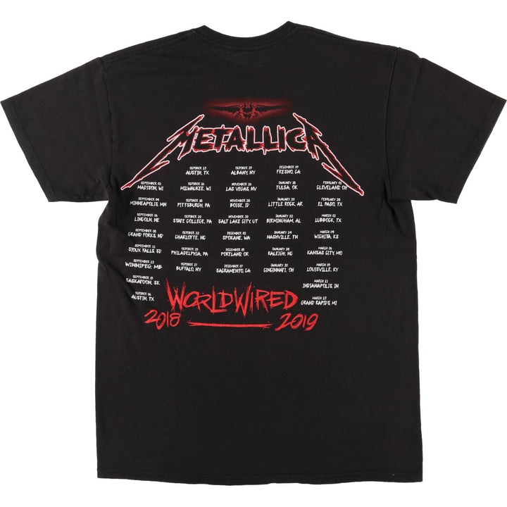 METALLICA Metallica Band T-shirt Band T Men's M size cotton black type Vintage Second Hand