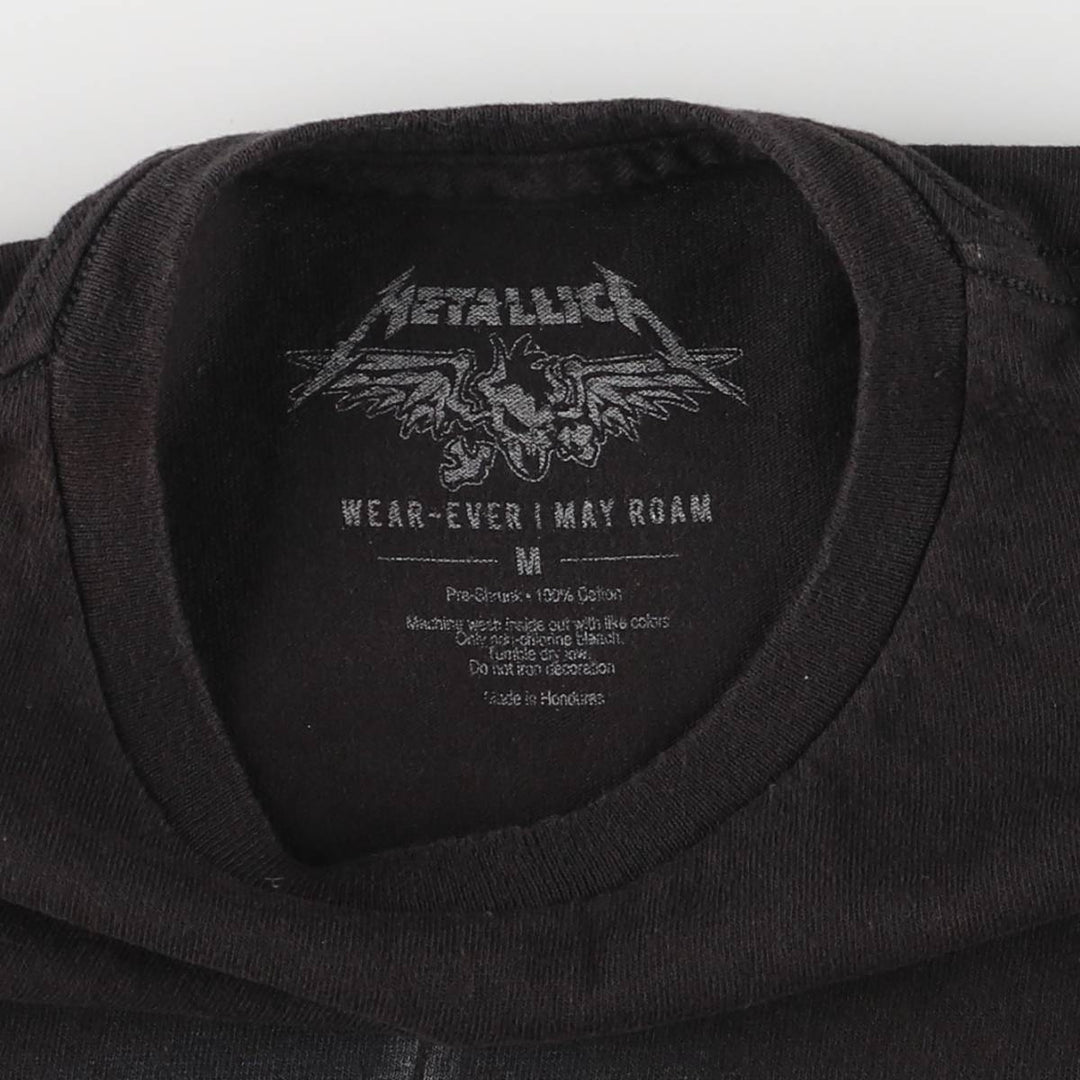 METALLICA Metallica Band T-shirt Band T Men's M size cotton black type Vintage Second Hand