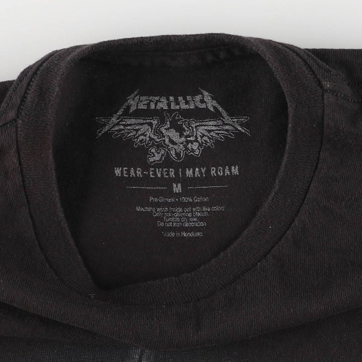 METALLICA Metallica Band T-shirt Band T Men's M size cotton black type Vintage Second Hand