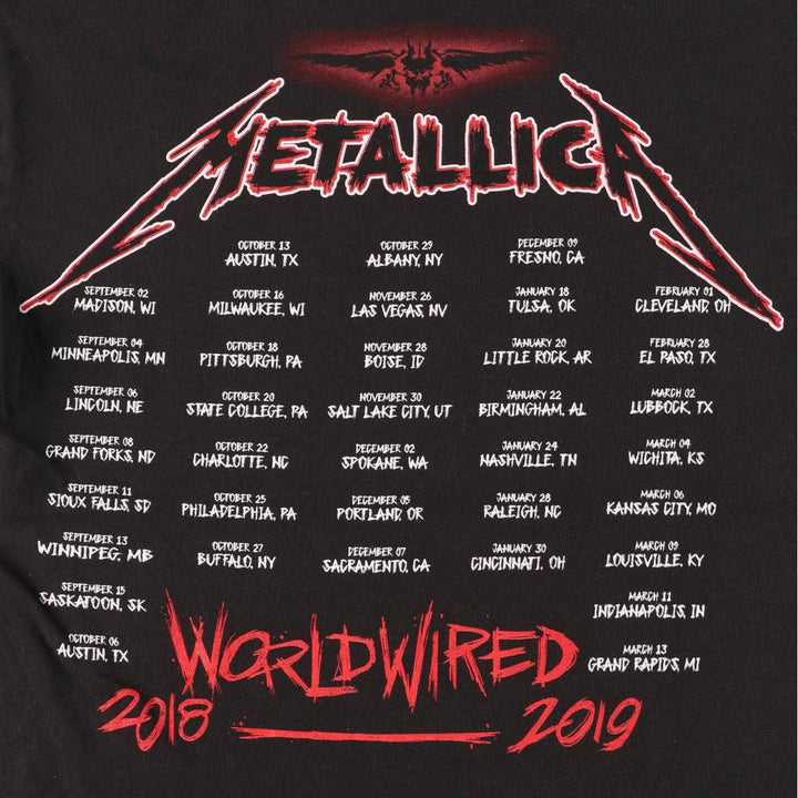 METALLICA Metallica Band T-shirt Band T Men's M size cotton black type Vintage Second Hand