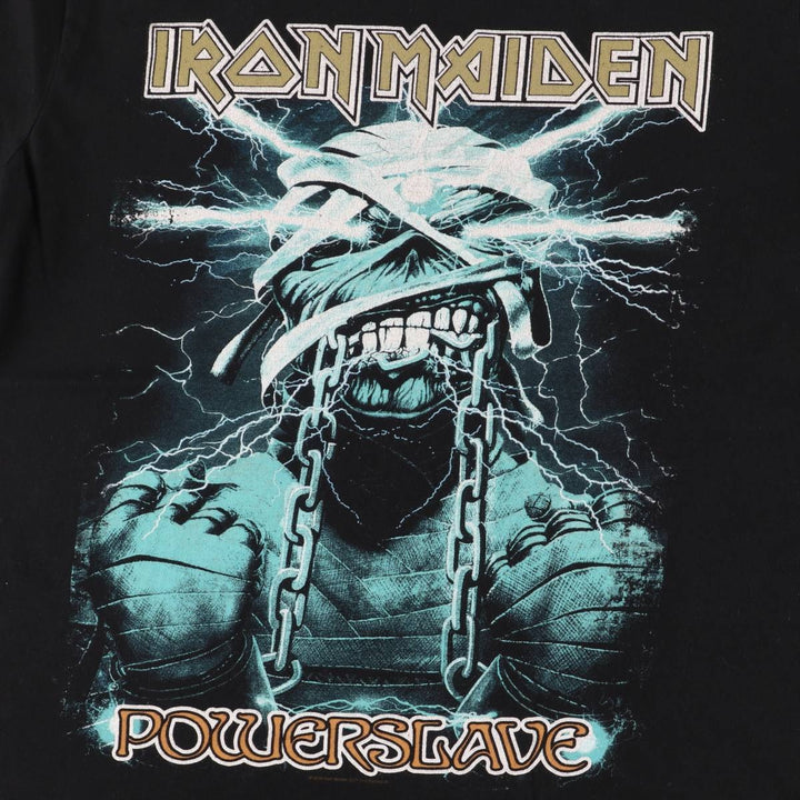 BAY ISLAND IRON MAIDEN Band T-shirt, Men's M size cotton black type Vintage Second Hand