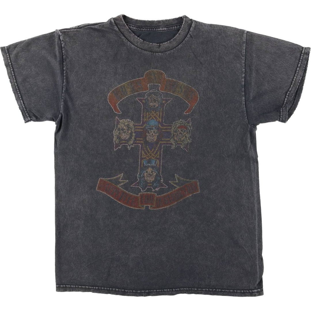Bravado Guns N' Roses Skull Pattern Band T-shirt, size S for men unclear black type Vintage Second Hand