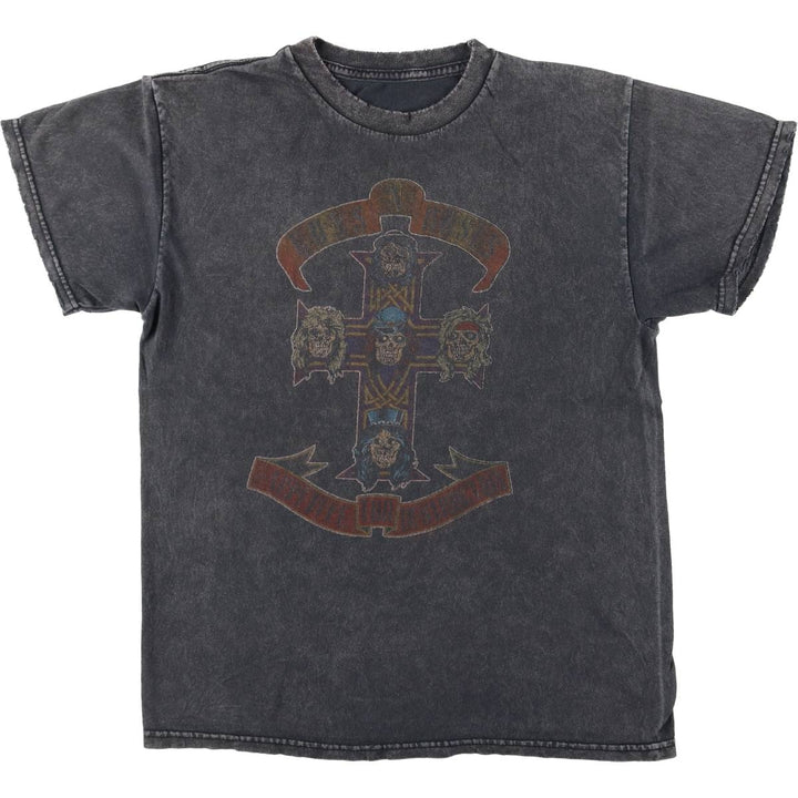 Bravado Guns N' Roses Skull Pattern Band T-shirt, size S for men unclear black type Vintage Second Hand