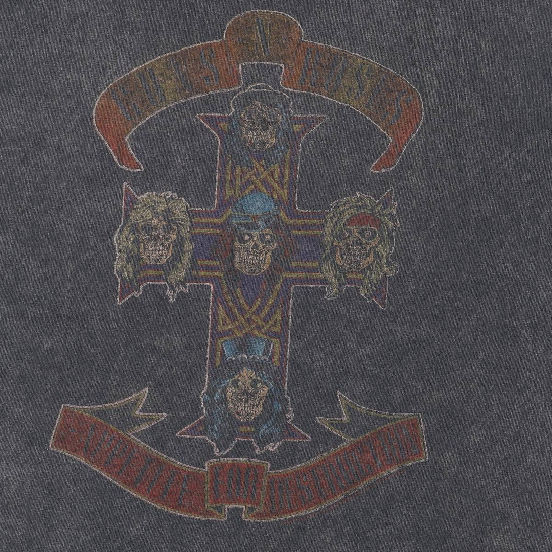 Bravado Guns N' Roses Skull Pattern Band T-shirt, size S for men unclear black type Vintage Second Hand