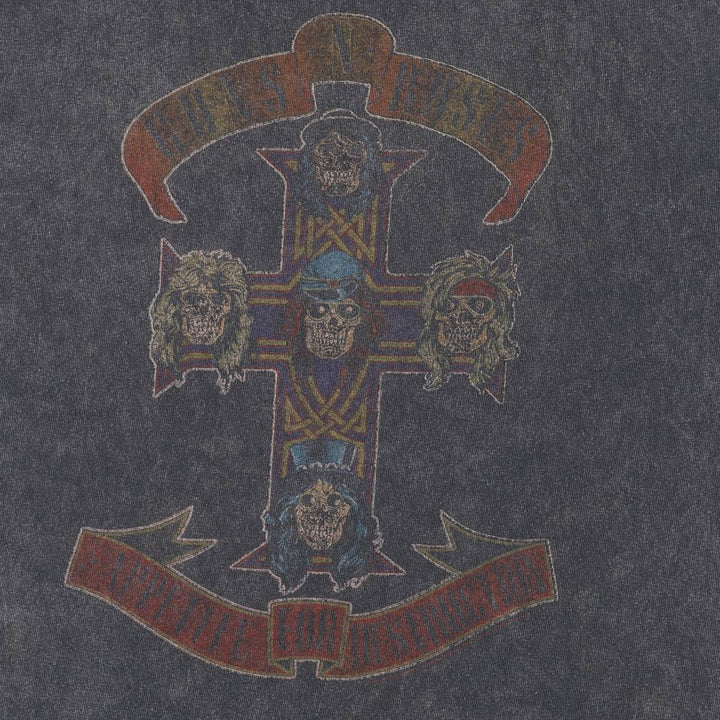 Bravado Guns N' Roses Skull Pattern Band T-shirt, size S for men unclear black type Vintage Second Hand