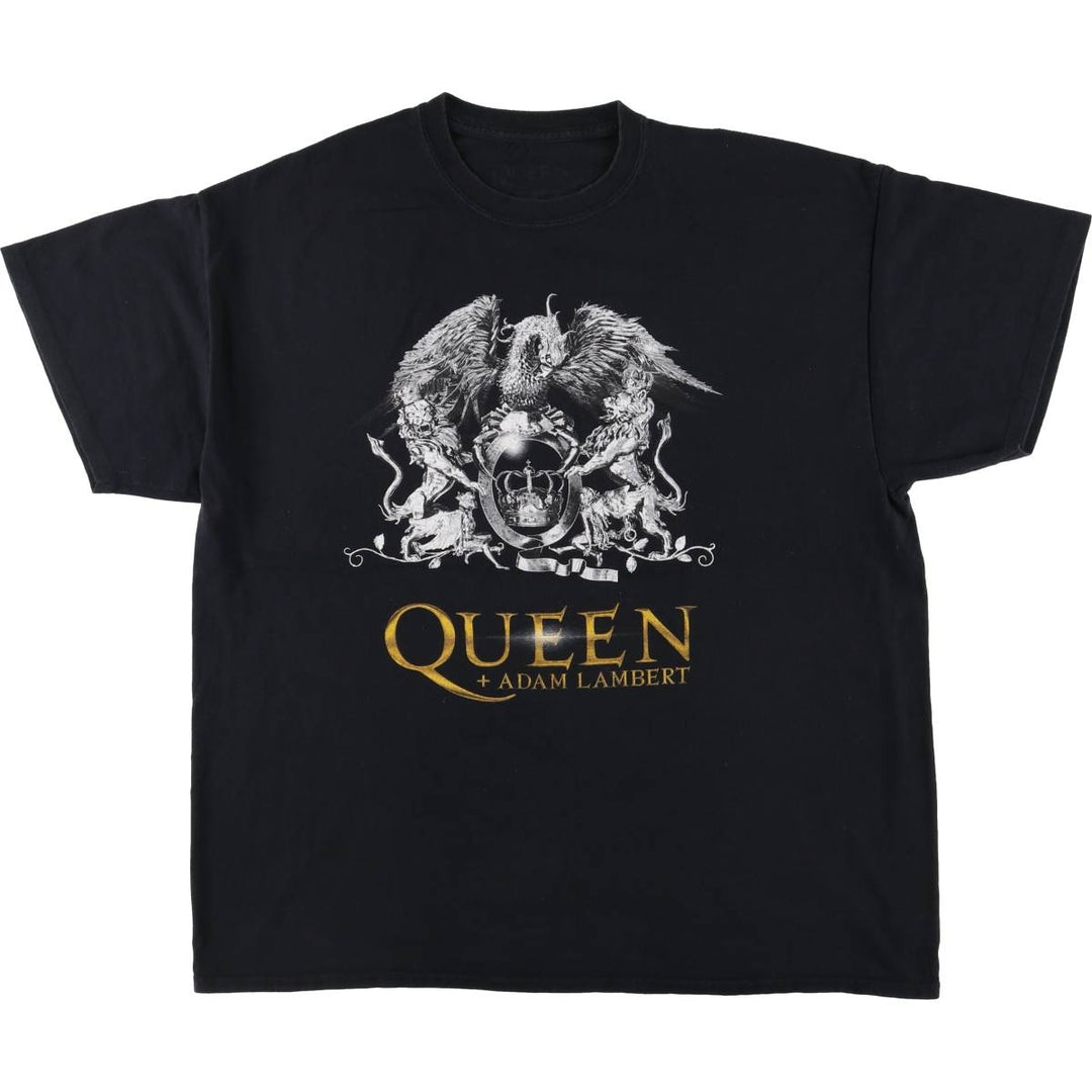 QUEEN Band T-shirt, Men's XL size cotton black type Vintage Second Hand