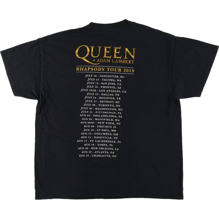 QUEEN Band T-shirt, Men's XL size cotton black type Vintage Second Hand