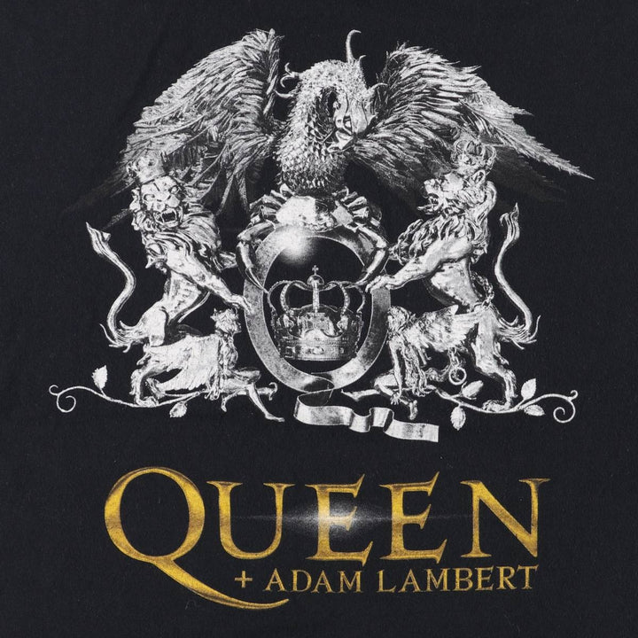 QUEEN Band T-shirt, Men's XL size cotton black type Vintage Second Hand