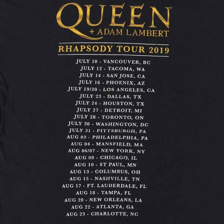 QUEEN Band T-shirt, Men's XL size cotton black type Vintage Second Hand
