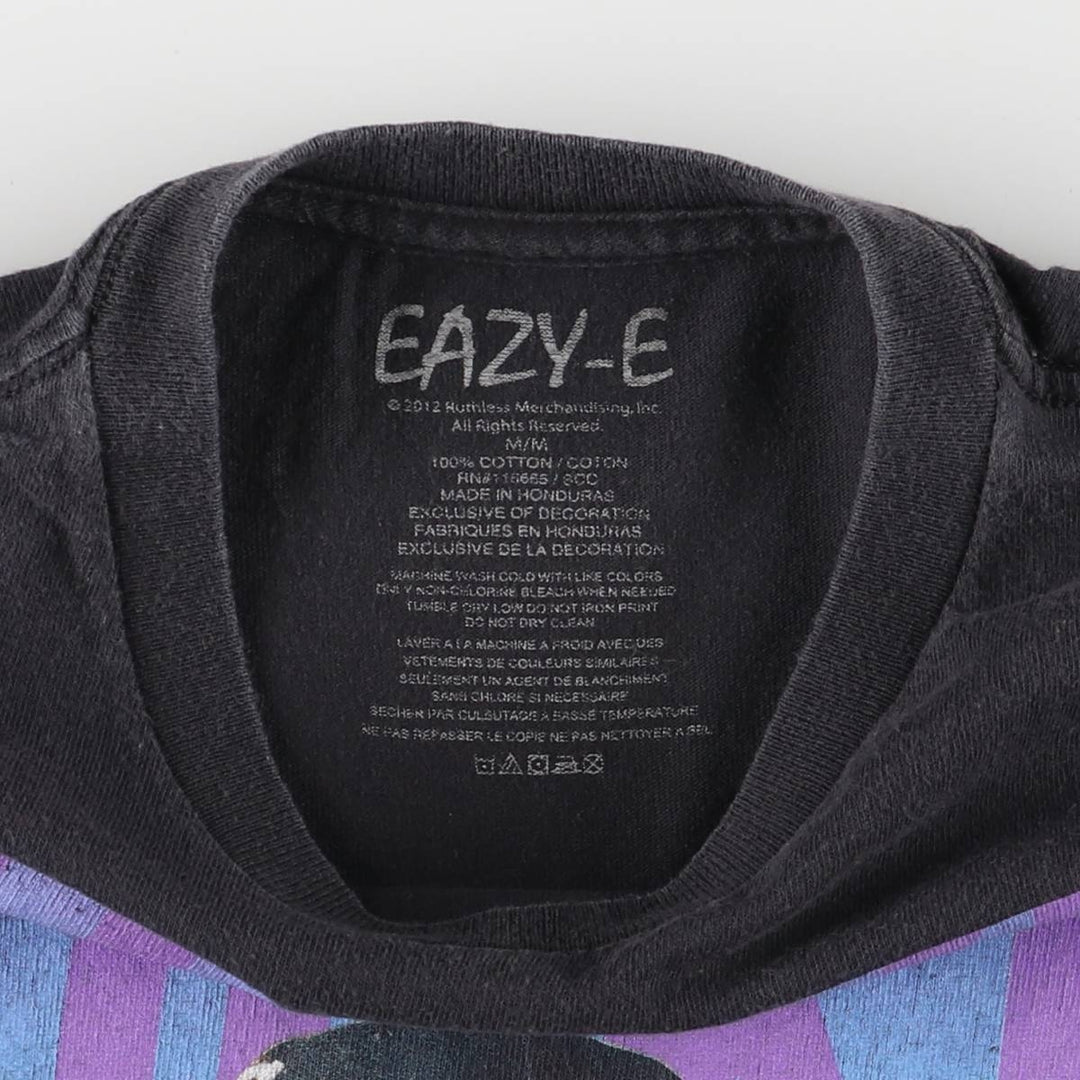 EAZY-E Easy E Rap T-shirt Rap T Men's M size cotton Charcoal Vintage Second Hand
