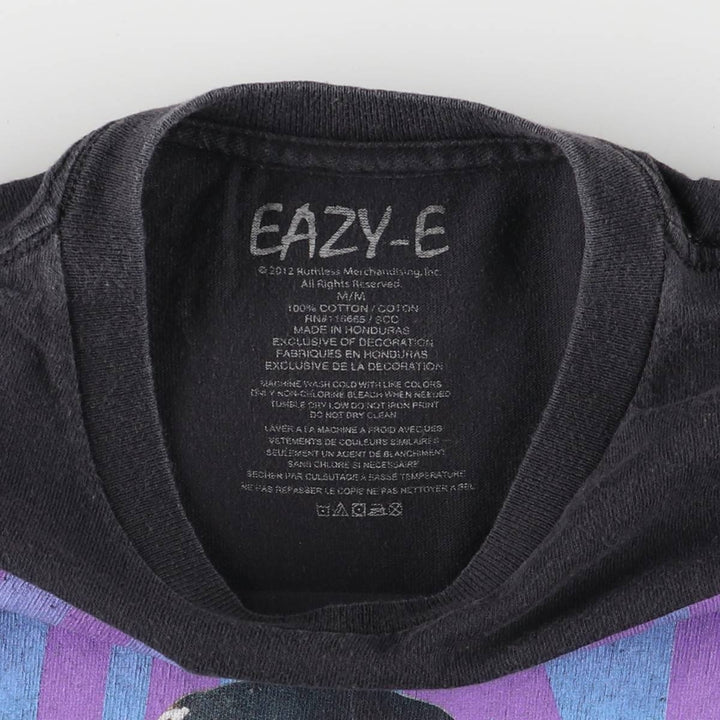EAZY-E Easy E Rap T-shirt Rap T Men's M size cotton Charcoal Vintage Second Hand