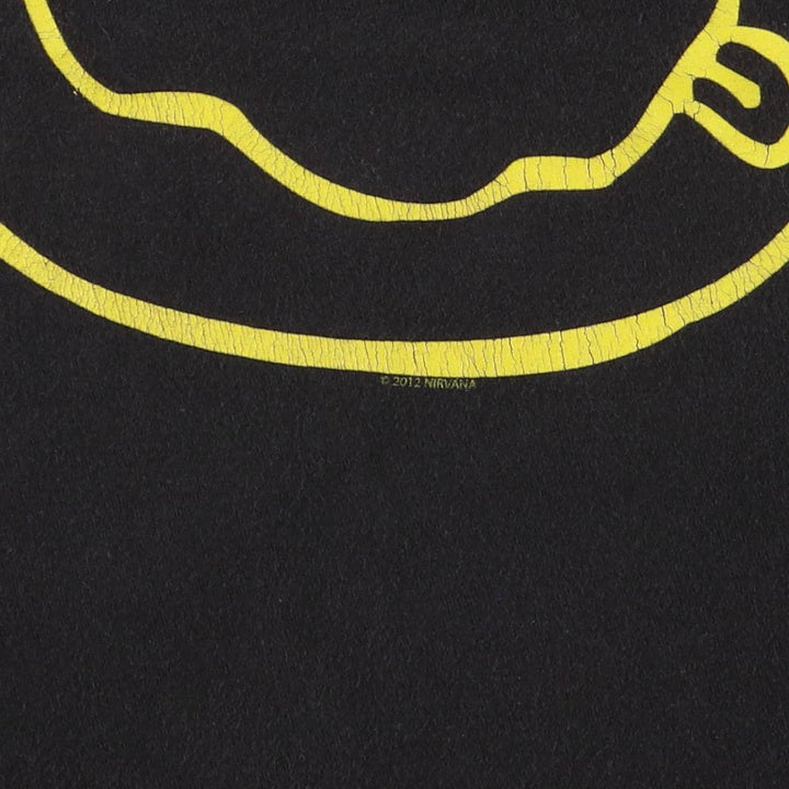 TULTEX NIRVANA Nirvana Band T-shirt, Band T, Men's Size L cotton black type Vintage Second Hand