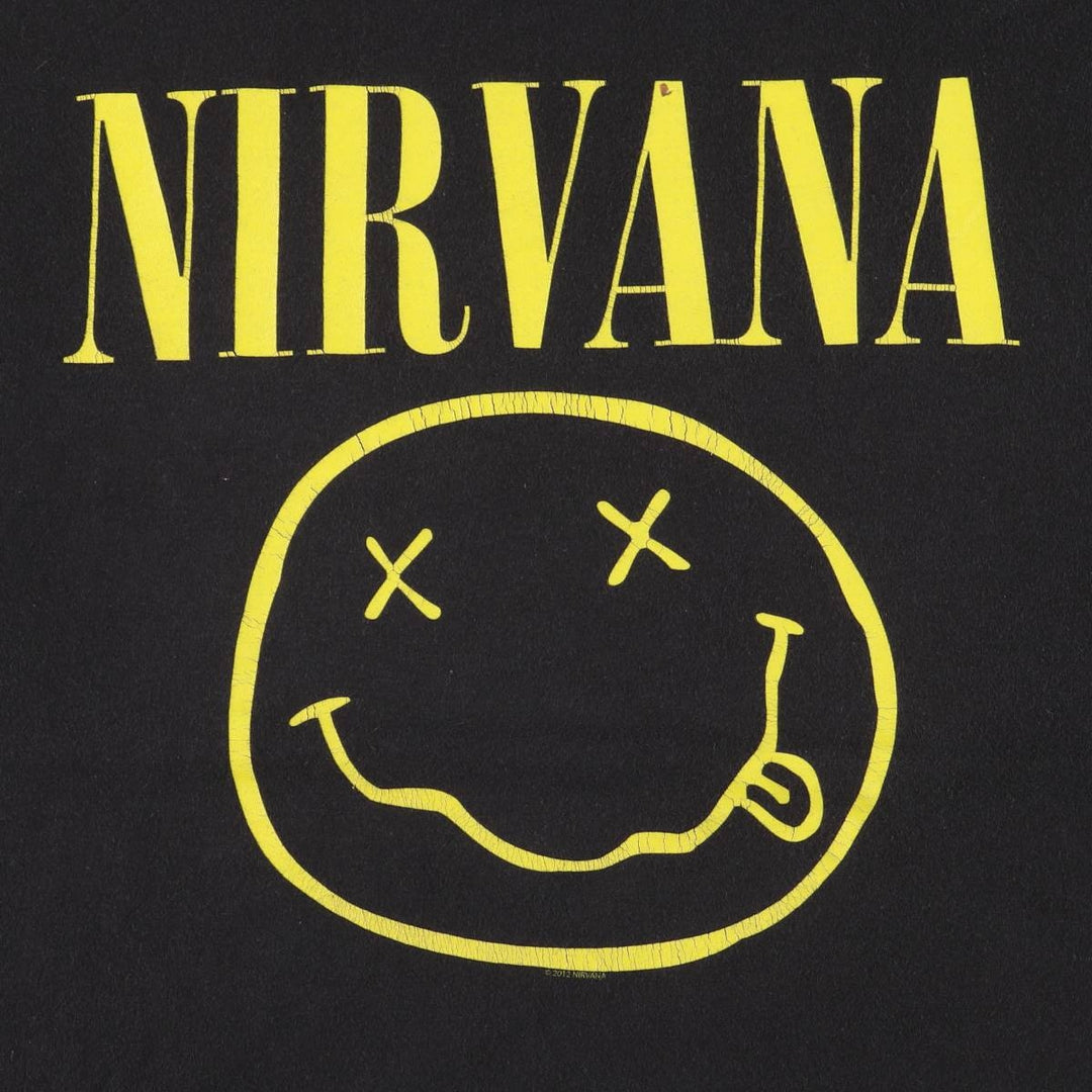 TULTEX NIRVANA Nirvana Band T-shirt, Band T, Men's Size L cotton black type Vintage Second Hand