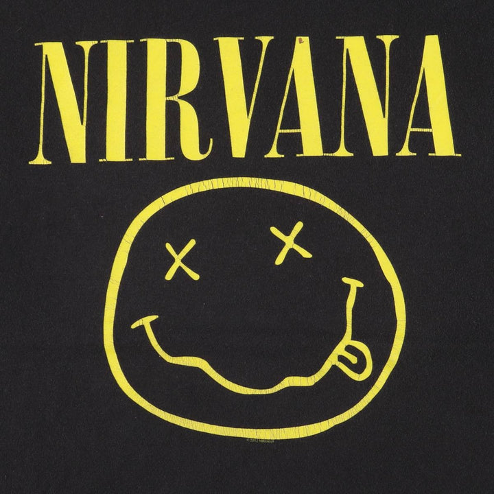 TULTEX NIRVANA Nirvana Band T-shirt, Band T, Men's Size L cotton black type Vintage Second Hand