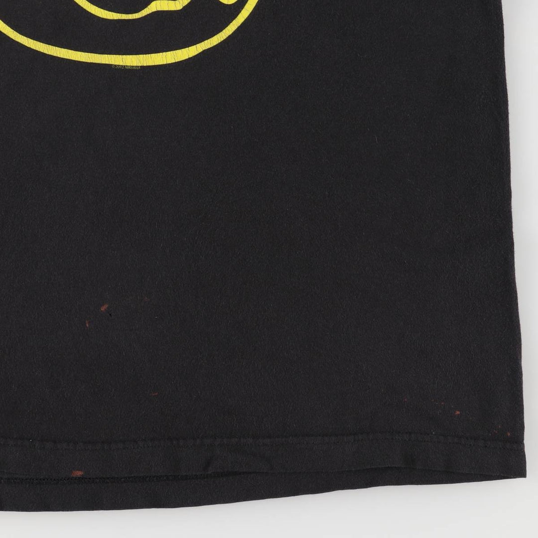 TULTEX NIRVANA Nirvana Band T-shirt, Band T, Men's Size L cotton black type Vintage Second Hand