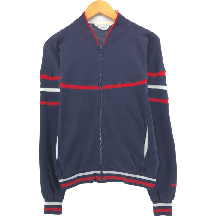 Christian Dior MONSIEUR full zip sweatshirt, men's size M acrylic navy blue type Vintage Second Hand