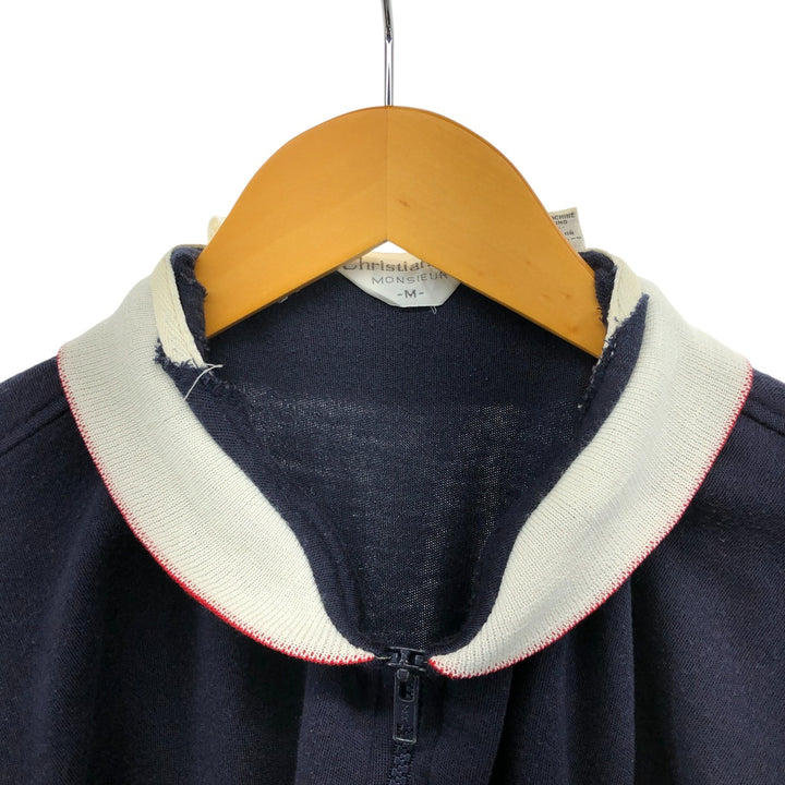 Christian Dior MONSIEUR full zip sweatshirt, men's size M acrylic navy blue type Vintage Second Hand