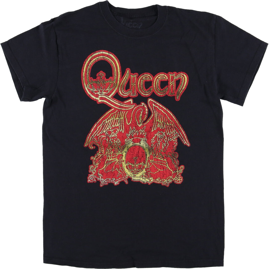 QUEEN Band T-shirt, Men's S size cotton black type Vintage Second Hand