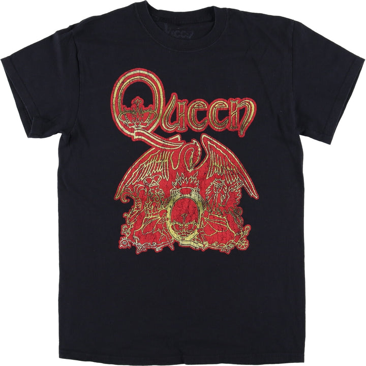 QUEEN Band T-shirt, Men's S size cotton black type Vintage Second Hand
