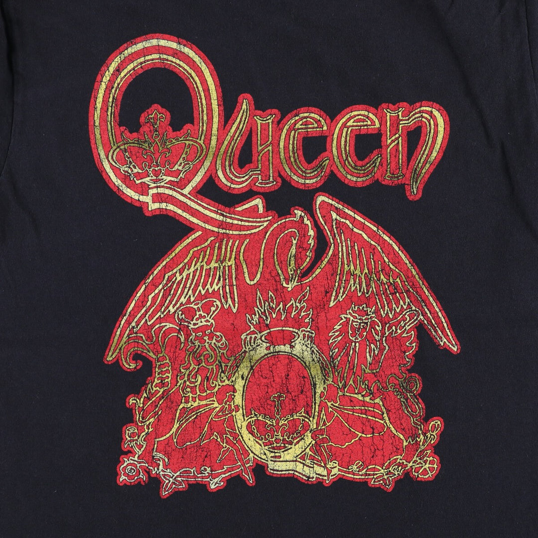 QUEEN Band T-shirt, Men's S size cotton black type Vintage Second Hand