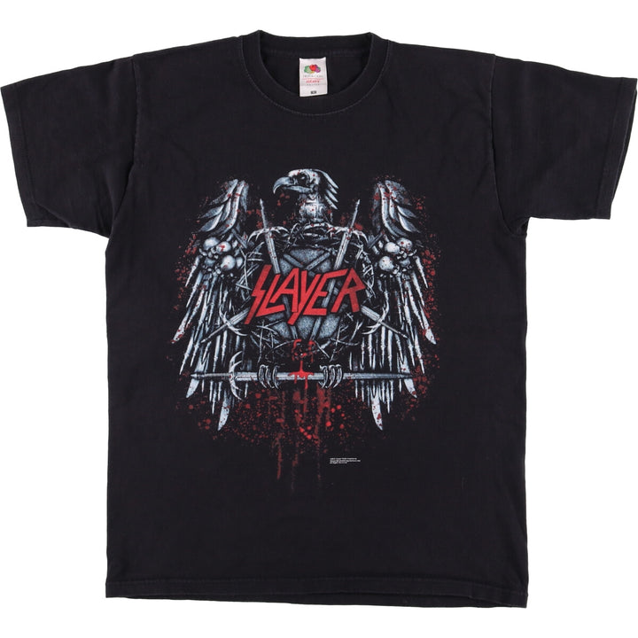 Fruit of the Loom FRUIT OF THE LOOM SLAYER Band T-shirt, Men's M size cotton black type Vintage Second Hand