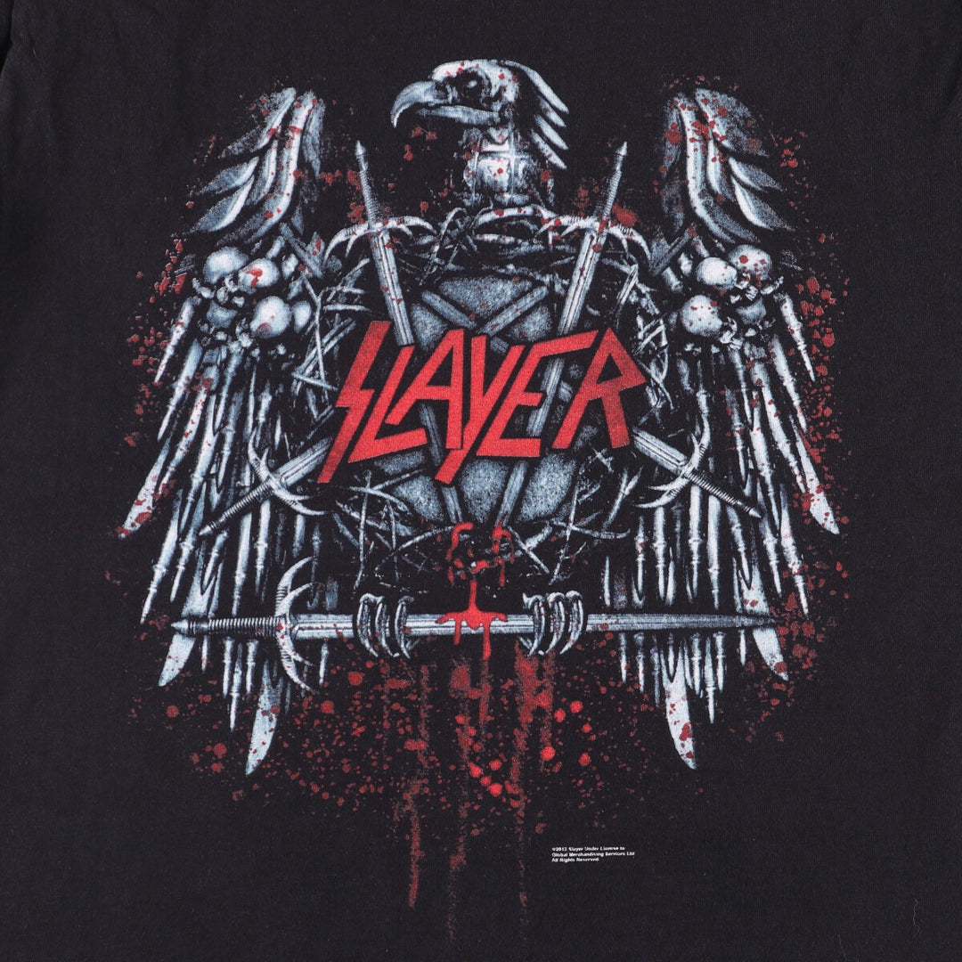 Fruit of the Loom FRUIT OF THE LOOM SLAYER Band T-shirt, Men's M size cotton black type Vintage Second Hand