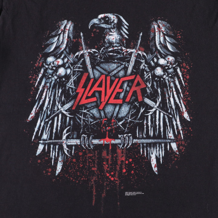 Fruit of the Loom FRUIT OF THE LOOM SLAYER Band T-shirt, Men's M size cotton black type Vintage Second Hand