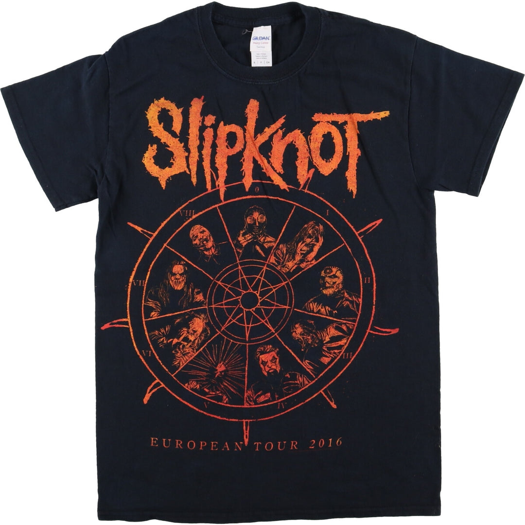 Gildan SLIPKNOT Band T-shirt, Men's S size cotton black type Vintage Second Hand