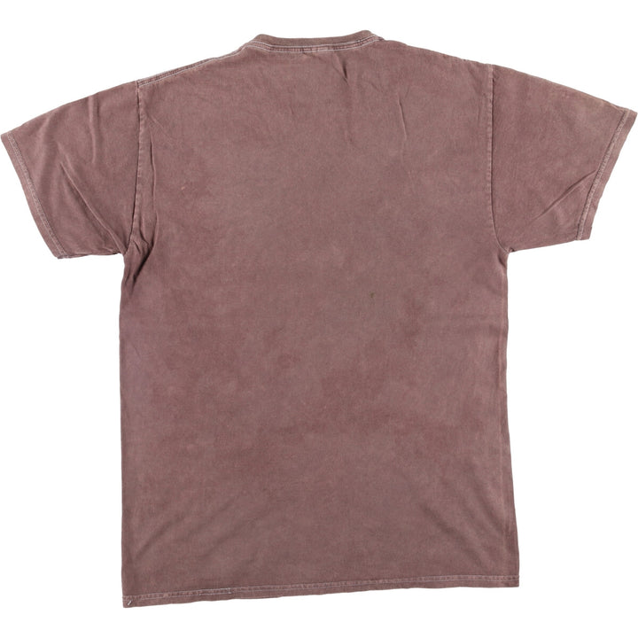 DEF LEPPARD Skull Pattern Band T-shirt, Men's S size cotton brown type Vintage Second Hand