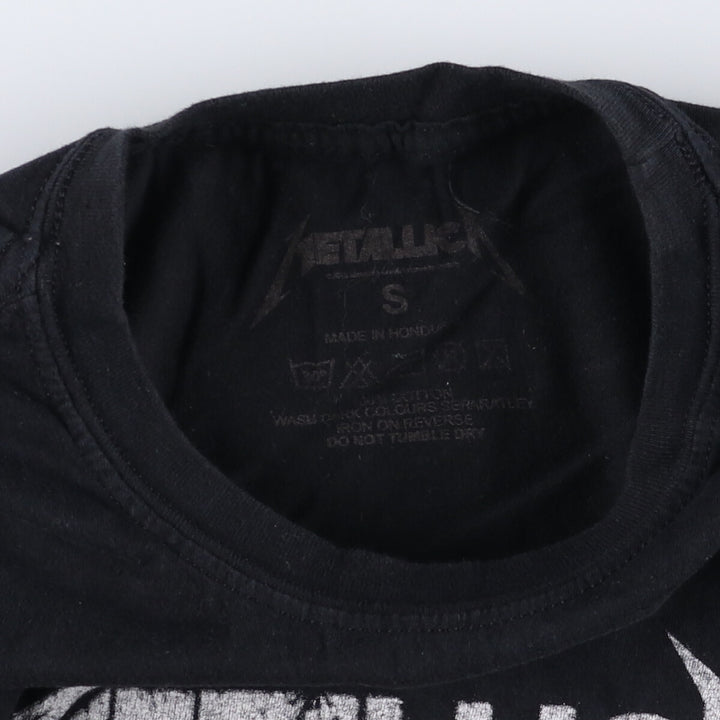 METALLICA Skull Pattern Band T-shirt Band Tee Men's M size cotton black type Vintage Second Hand