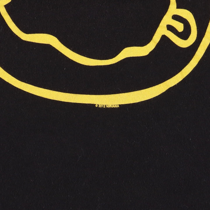 NIRVANA Nirvana Band T-shirt, Band T, Men's M size cotton black type Vintage Second Hand