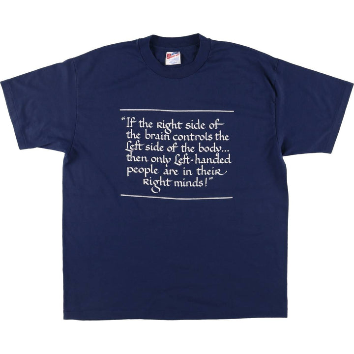 90'S Hanes HEAVYWEIGHT 50 cotton navy blue type Vintage Second Hand