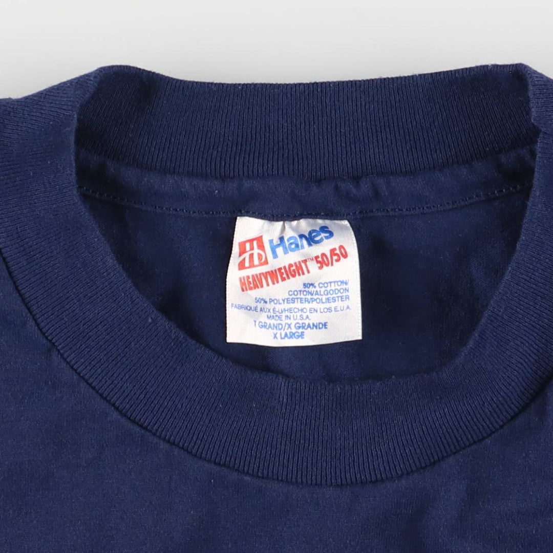 90'S Hanes HEAVYWEIGHT 50 cotton navy blue type Vintage Second Hand
