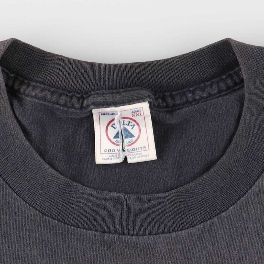 Delta DELTA Eagle Pattern Motorcycle Bike T-shirt Men's XXL cotton black type Vintage Second Hand