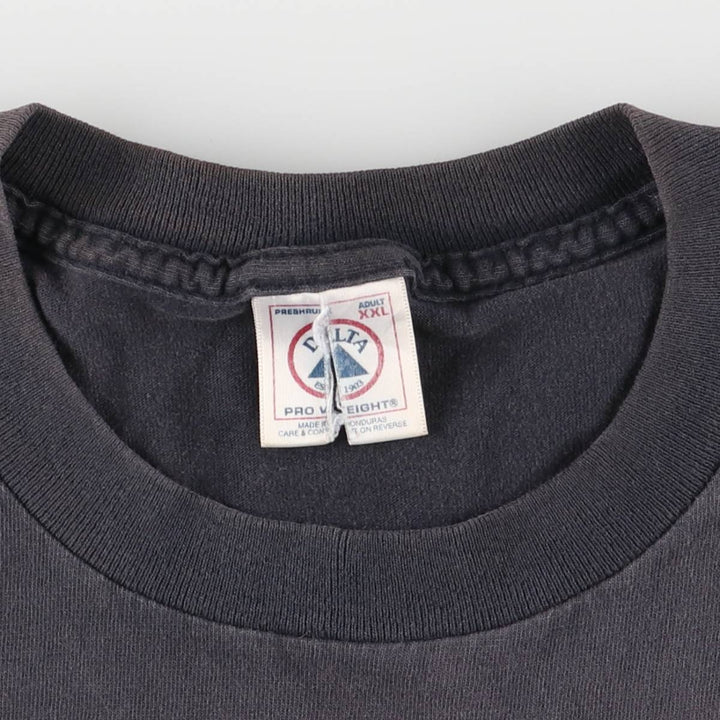 Delta DELTA Eagle Pattern Motorcycle Bike T-shirt Men's XXL cotton black type Vintage Second Hand