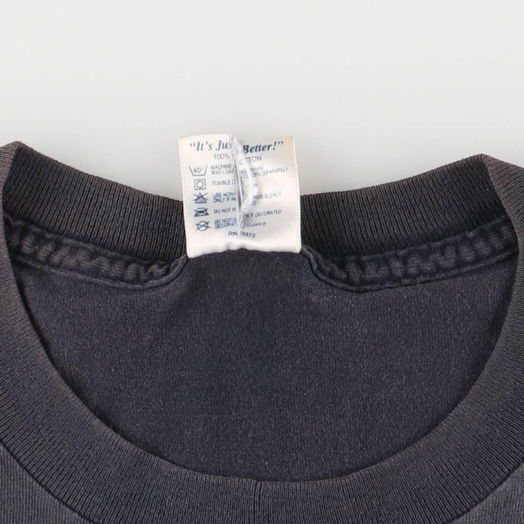 Delta DELTA Eagle Pattern Motorcycle Bike T-shirt Men's XXL cotton black type Vintage Second Hand