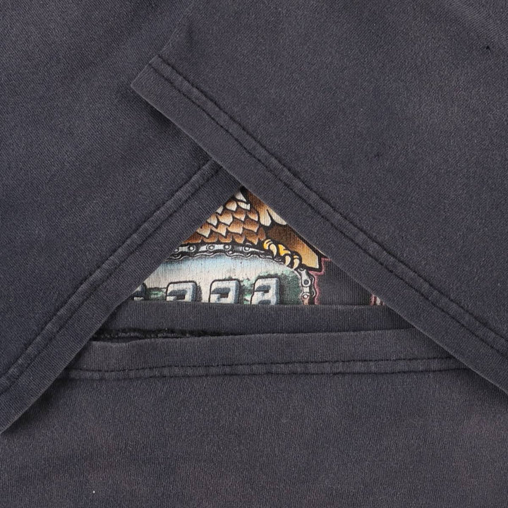 Delta DELTA Eagle Pattern Motorcycle Bike T-shirt Men's XXL cotton black type Vintage Second Hand