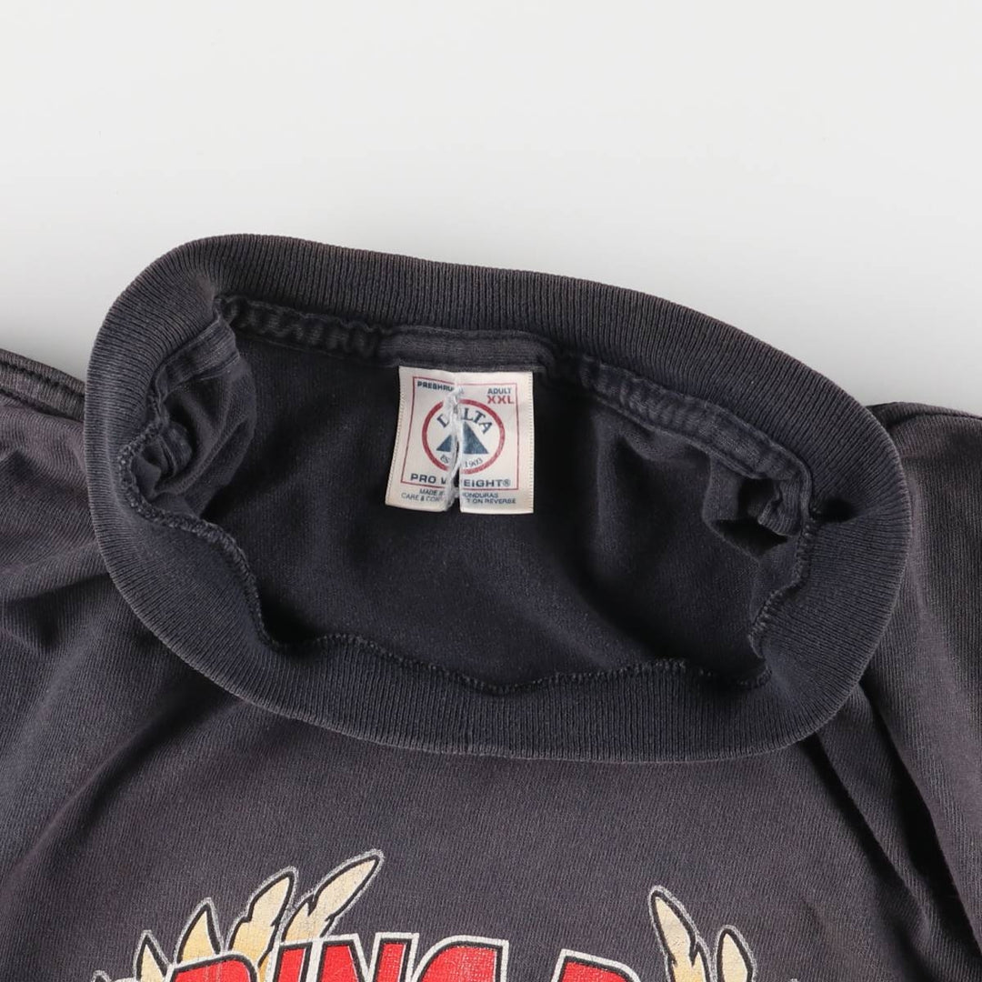 Delta DELTA Eagle Pattern Motorcycle Bike T-shirt Men's XXL cotton black type Vintage Second Hand