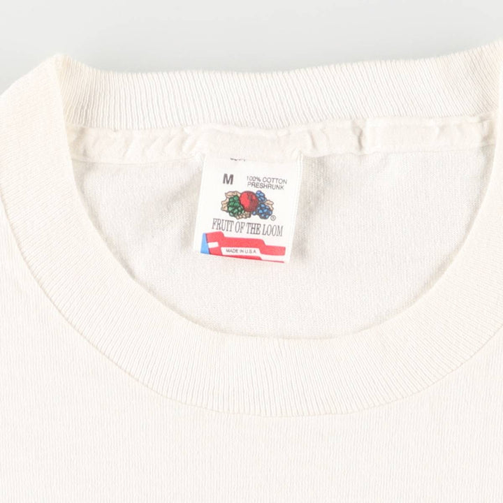 Vintage 90'S Fruit of the Loom Chile Pepper Print T-Shirt Made in USA Men's M cotton white type Vintage Second Hand
